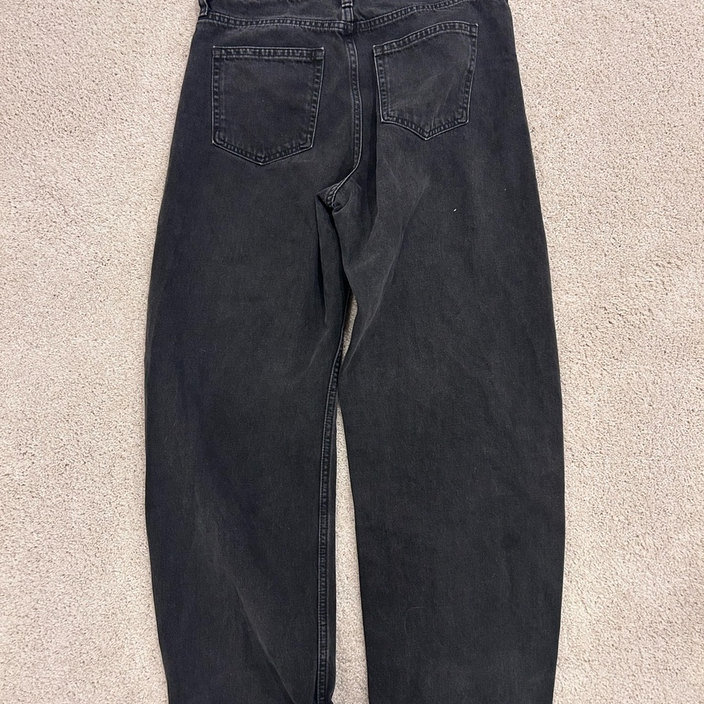 GAP Barrel Charcoal High Rise Jeans